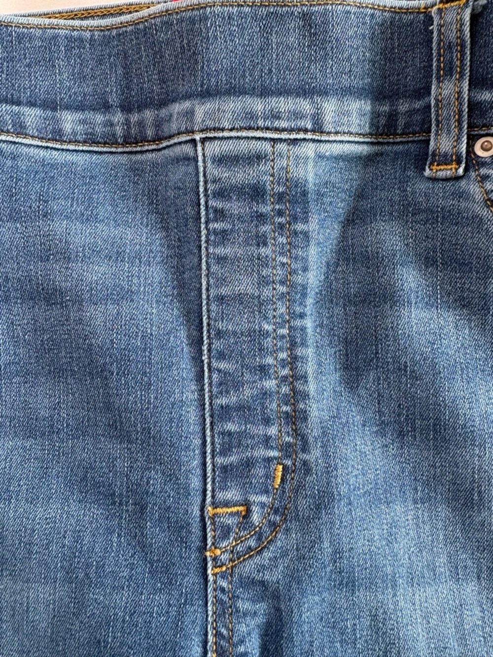 SPANX High Rise Flare Jeans Pull On Shaping Denim Vintage Indigo XL - Picture 13 of 16